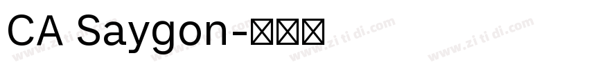 CA Saygon字体转换